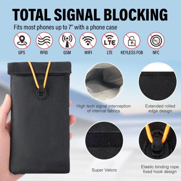 iBenzer Faraday Signal-Blocking Cell Phone Pouch - CP03 - Image 4