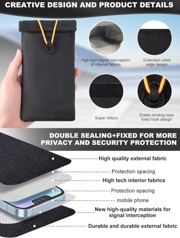 iBenzer Faraday Signal-Blocking Cell Phone Pouch - CP03 - Image 5