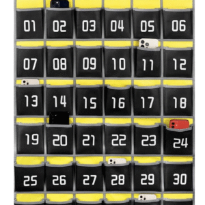 IBenzer Class Pocket Chart - 36 Pockets Black