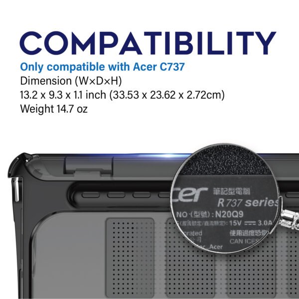 Hexpact SecureLock Case for Acer Chromebook 11'' 511/C737 - Image 2