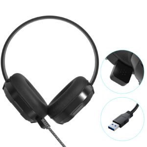 HS01A(UA) Noise Cancelling Rugged Headset with Integrated Mic and USB-A Connector
