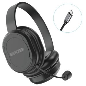 HS01B(TC) Noise Cancelling Rugged Headset with a Boom Mic and USB-C Connector
