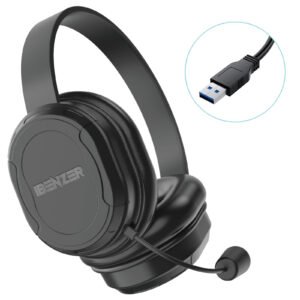 HS01B(UA) Noise Cancelling Rugged Headset with a Boom Mic and USB-A Connector